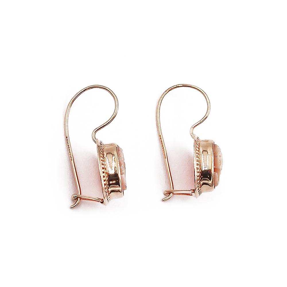 Kultaiset Camee korvakorut koukulla 6x8mm 1989 TS #1