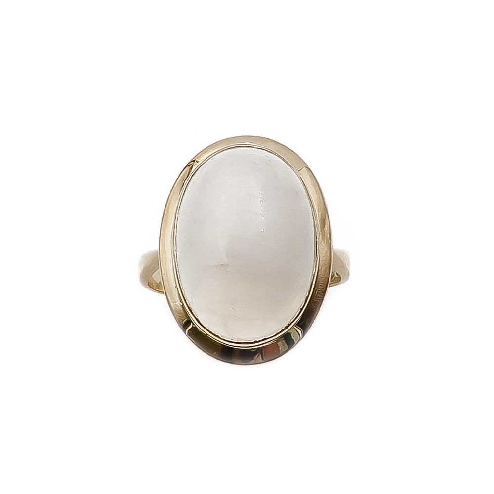 Kultainen kuukivi sormus 14,65mm V.-58 #1