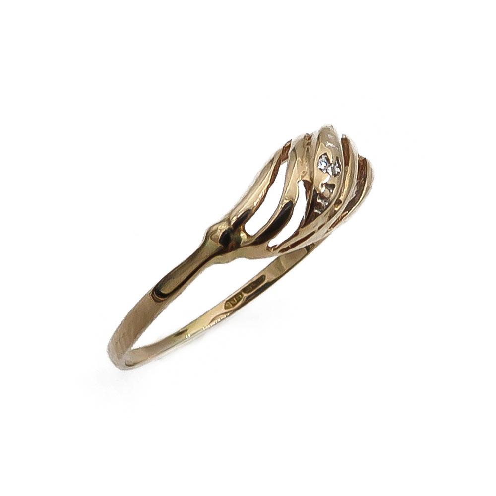 kultainen timanttisormus 16,25mm 0,005ct #0