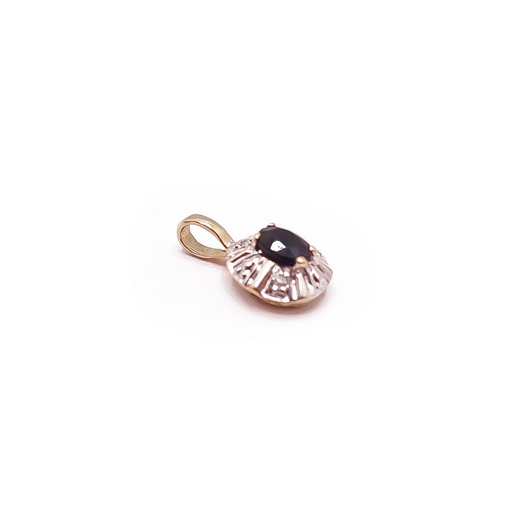 18k sinisafiiri-timanttiriipus 0,015ct #1