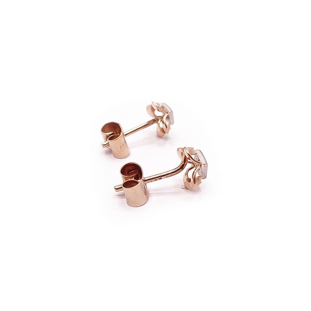 Kultaiset korvakorut tim. 0,02ct #1