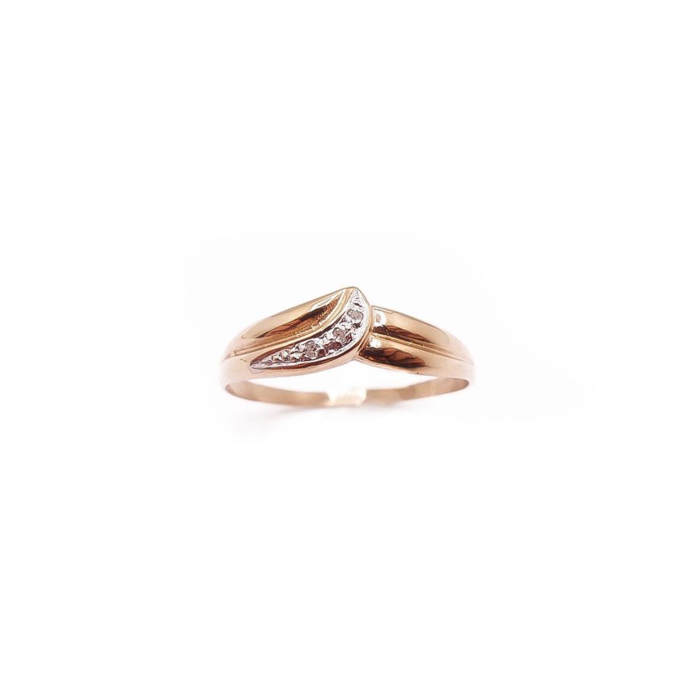 Kultainen timanttisormus 0,01ct 20mm #1