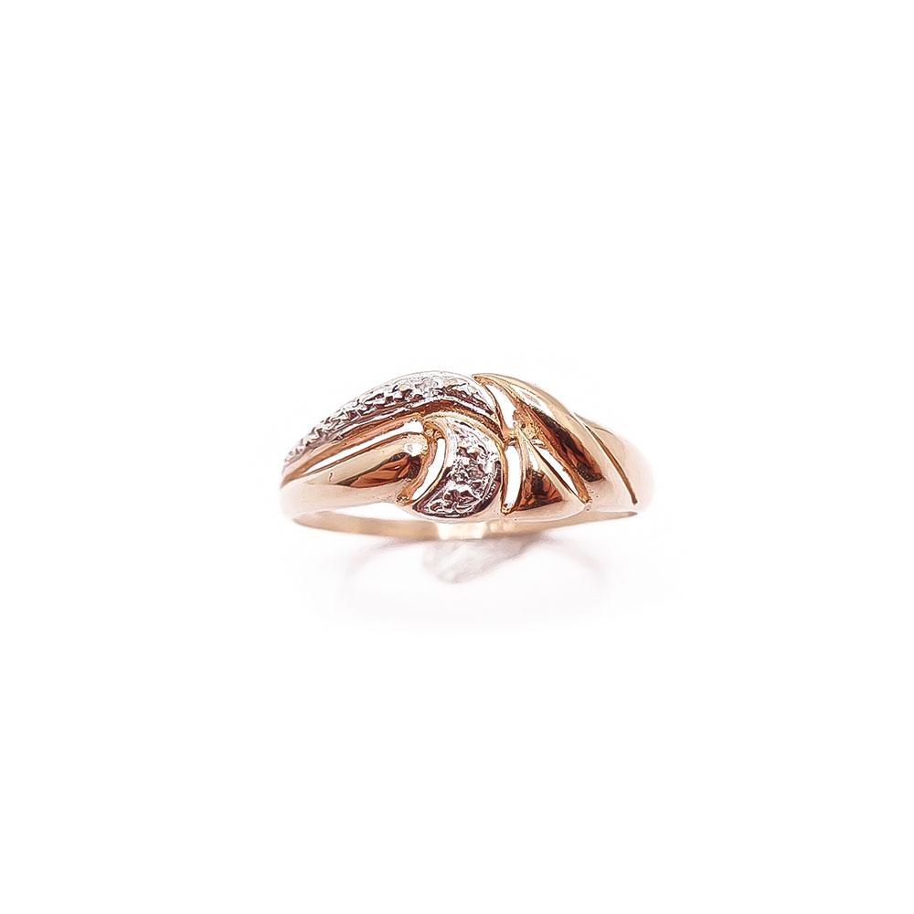Kultainen timanttisormus 0,01ct 20mm #1