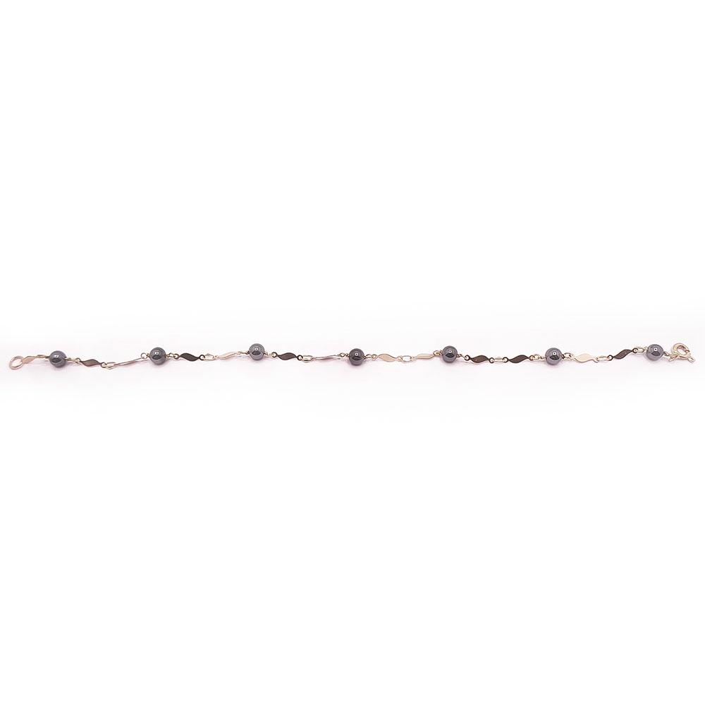 Kultainen hematiitti-ranneketju 18cm v.-87 #1