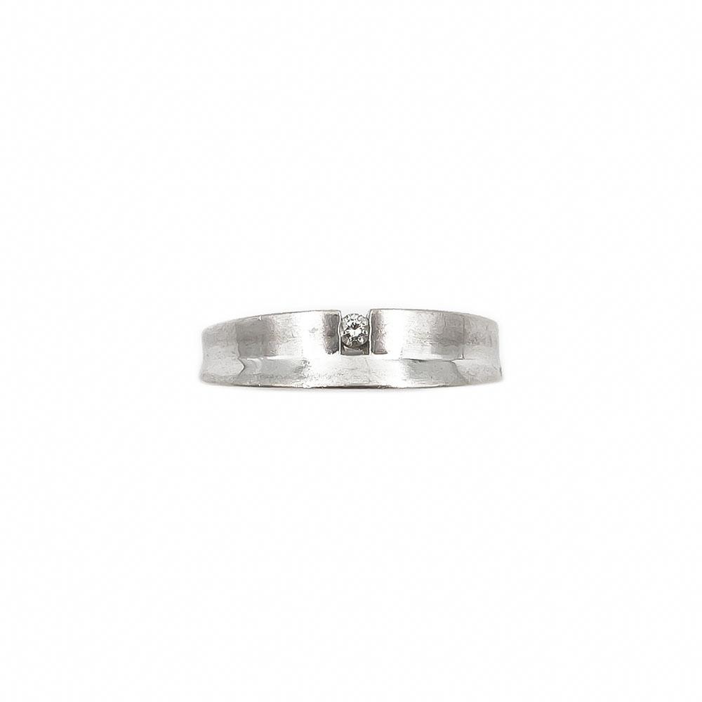 Valkokulta timanttisormus  tim.0.05ct halk.18+ #2