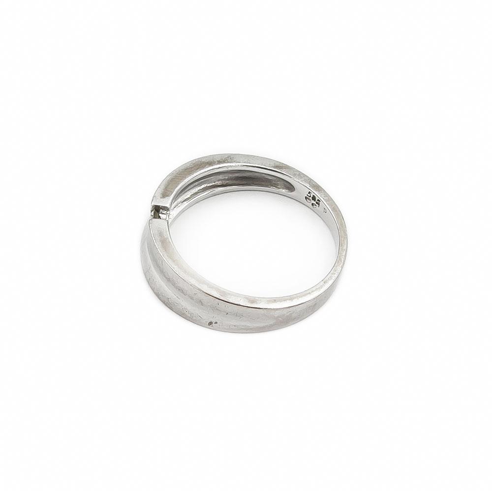 Valkokulta timanttisormus  tim.0.05ct halk.18+ #4