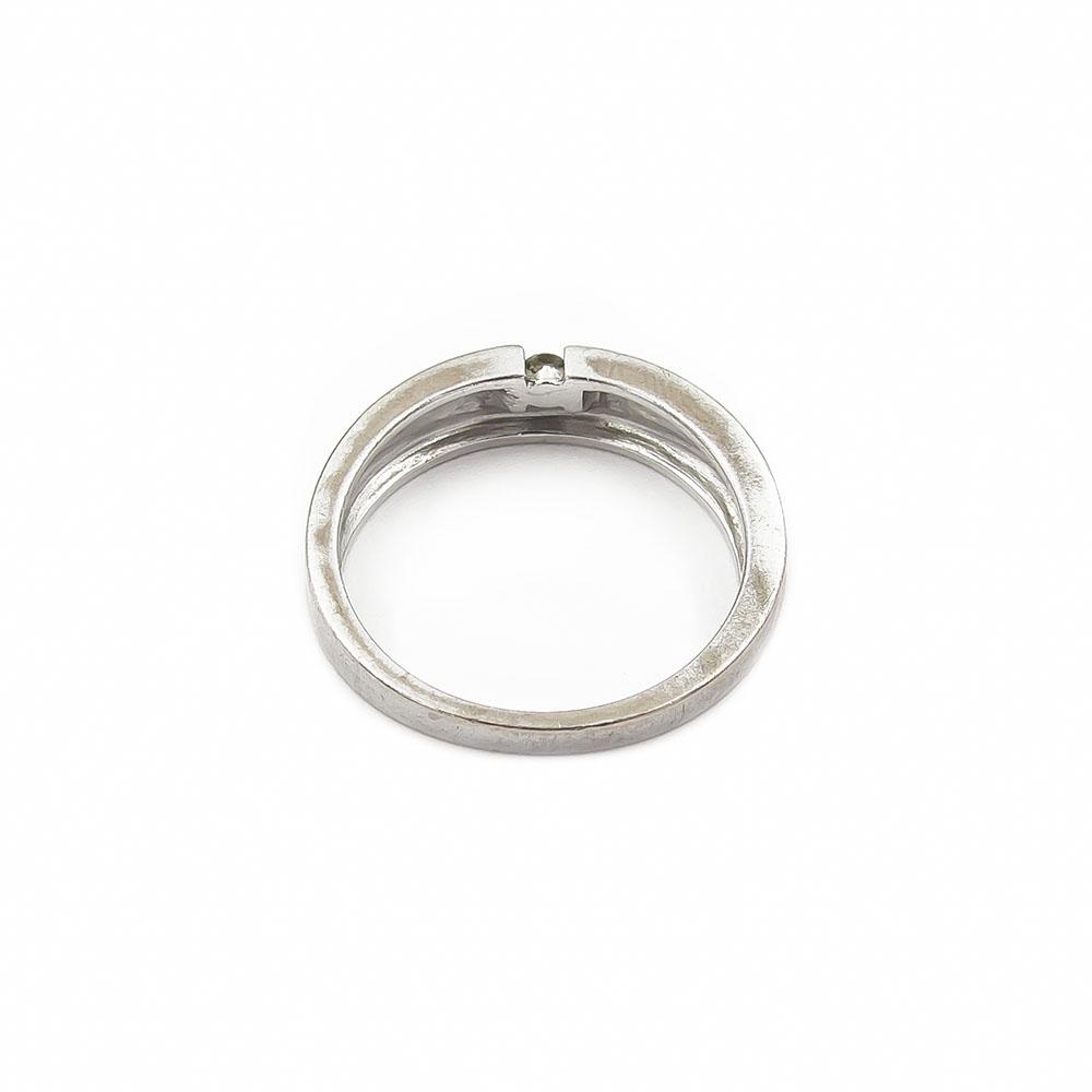 Valkokulta timanttisormus  tim.0.05ct halk.18+ #5