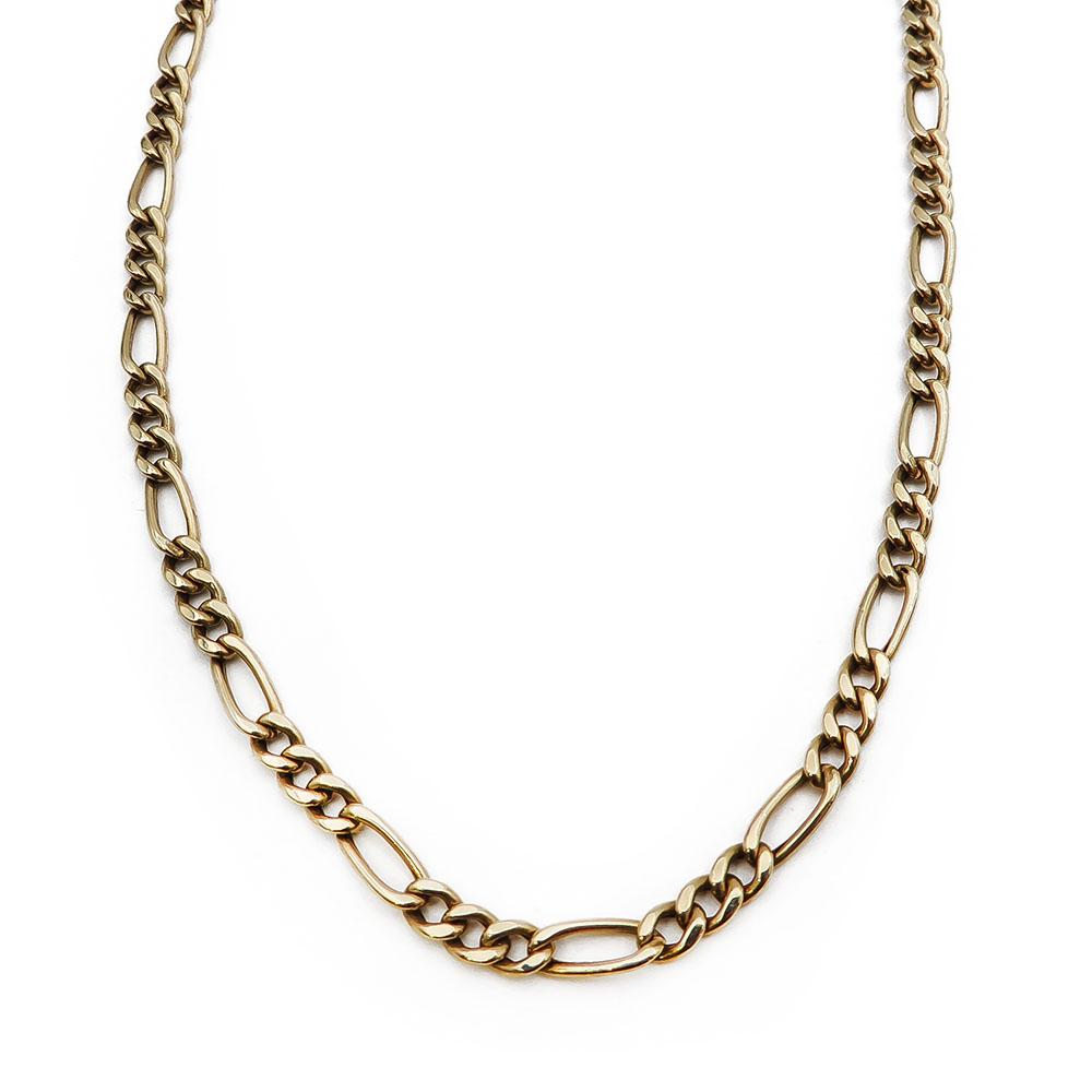 Kultainen figaro kaulaketju 55cm #0