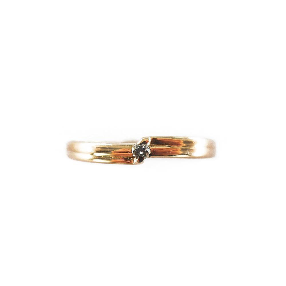 Kultainen timanttisormus,18mm, Tim.0,02ct #1