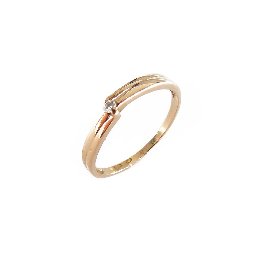 Kultainen timanttisormus,18mm, Tim.0,02ct #0