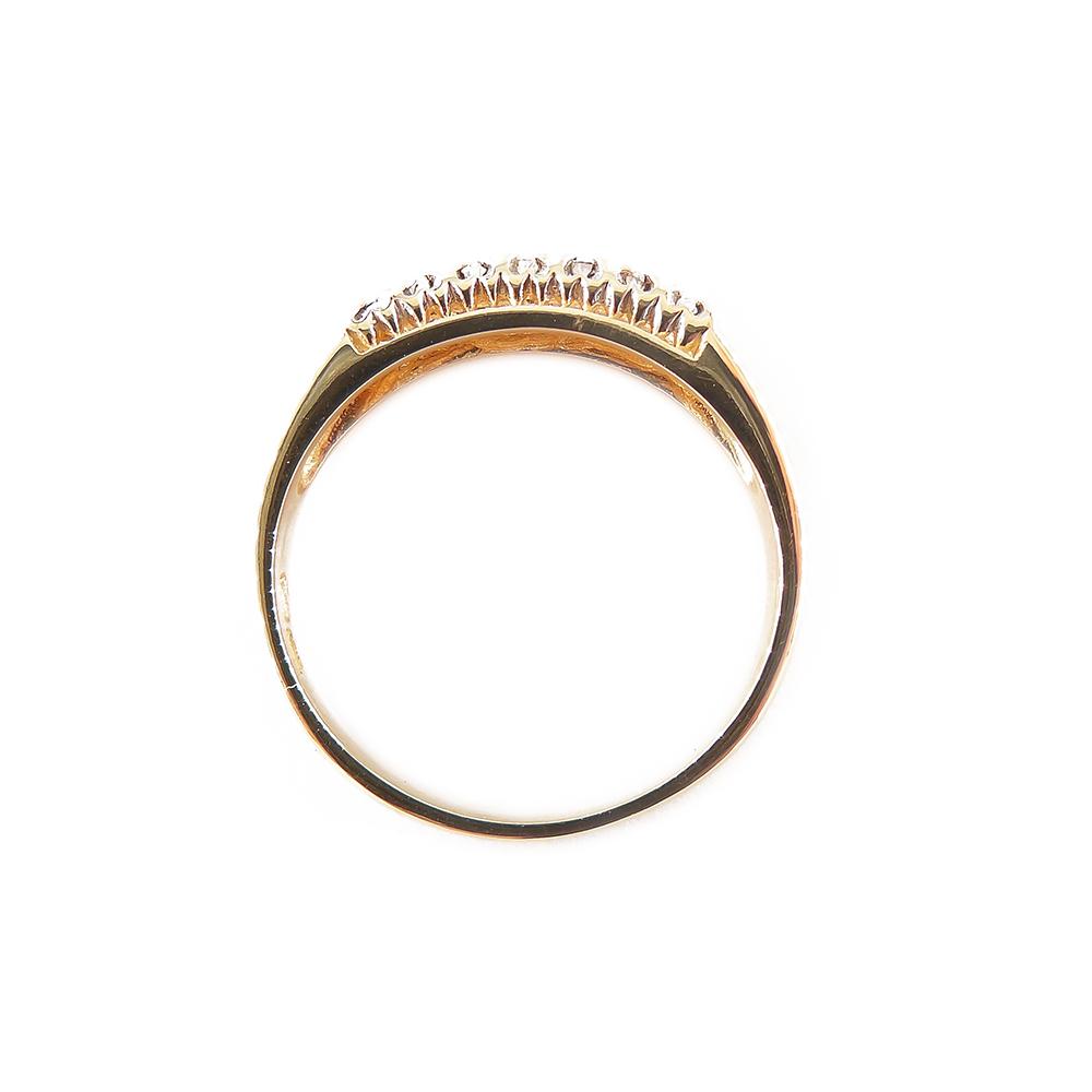 Kultainen timanttisormus,16,5mm,timantit 7x0,003ct #2