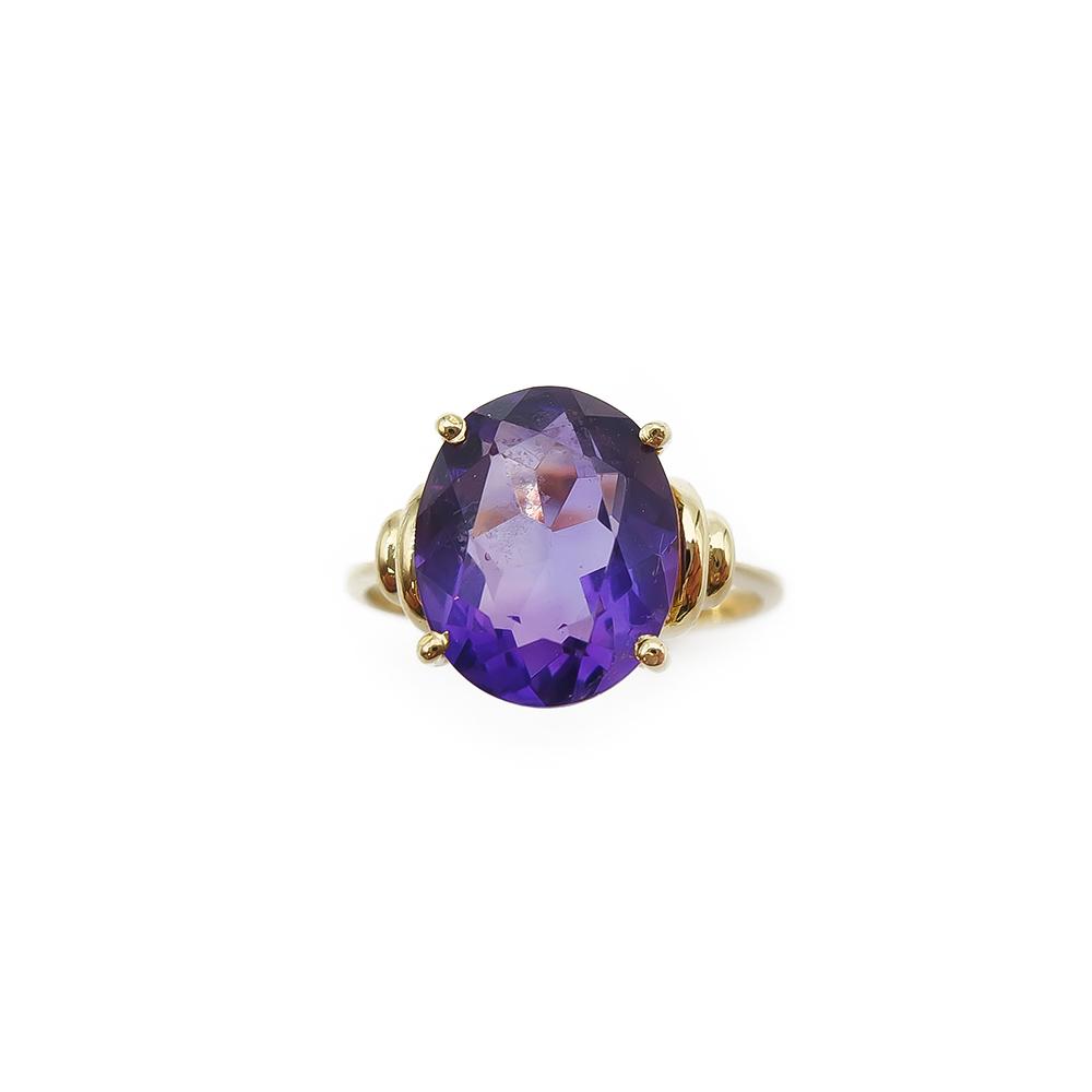 18k Lilakivellinen sormus 18mm #0
