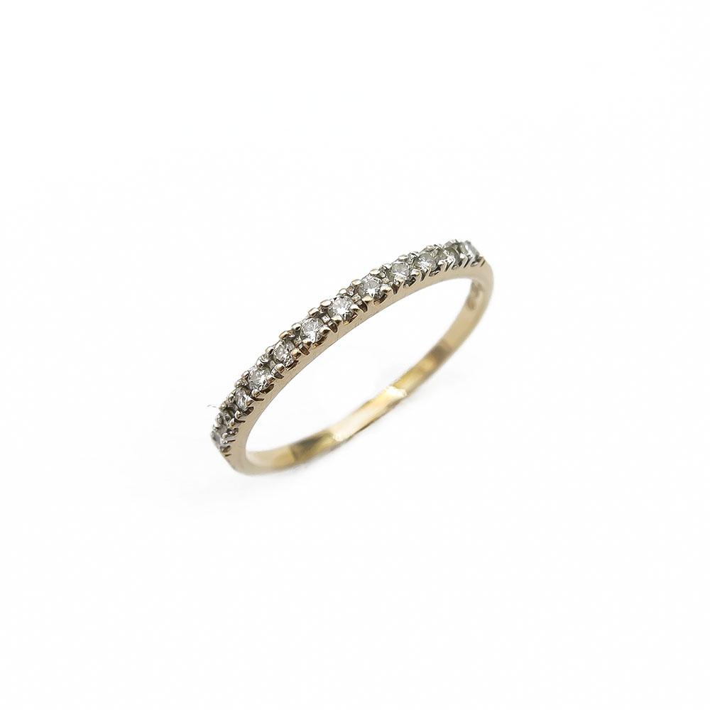 Kultainen timanttisormus 0.06ct 17,75mm #0