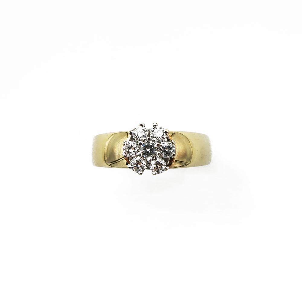 Kultainen timanttisormus 0.21ct 18,5mm #1