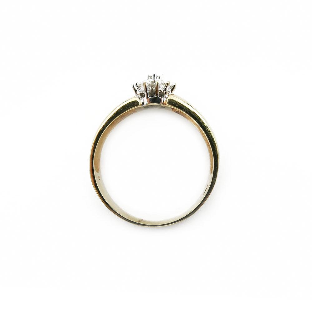 Kultainen timanttisormus 0.21ct 18,5mm #2
