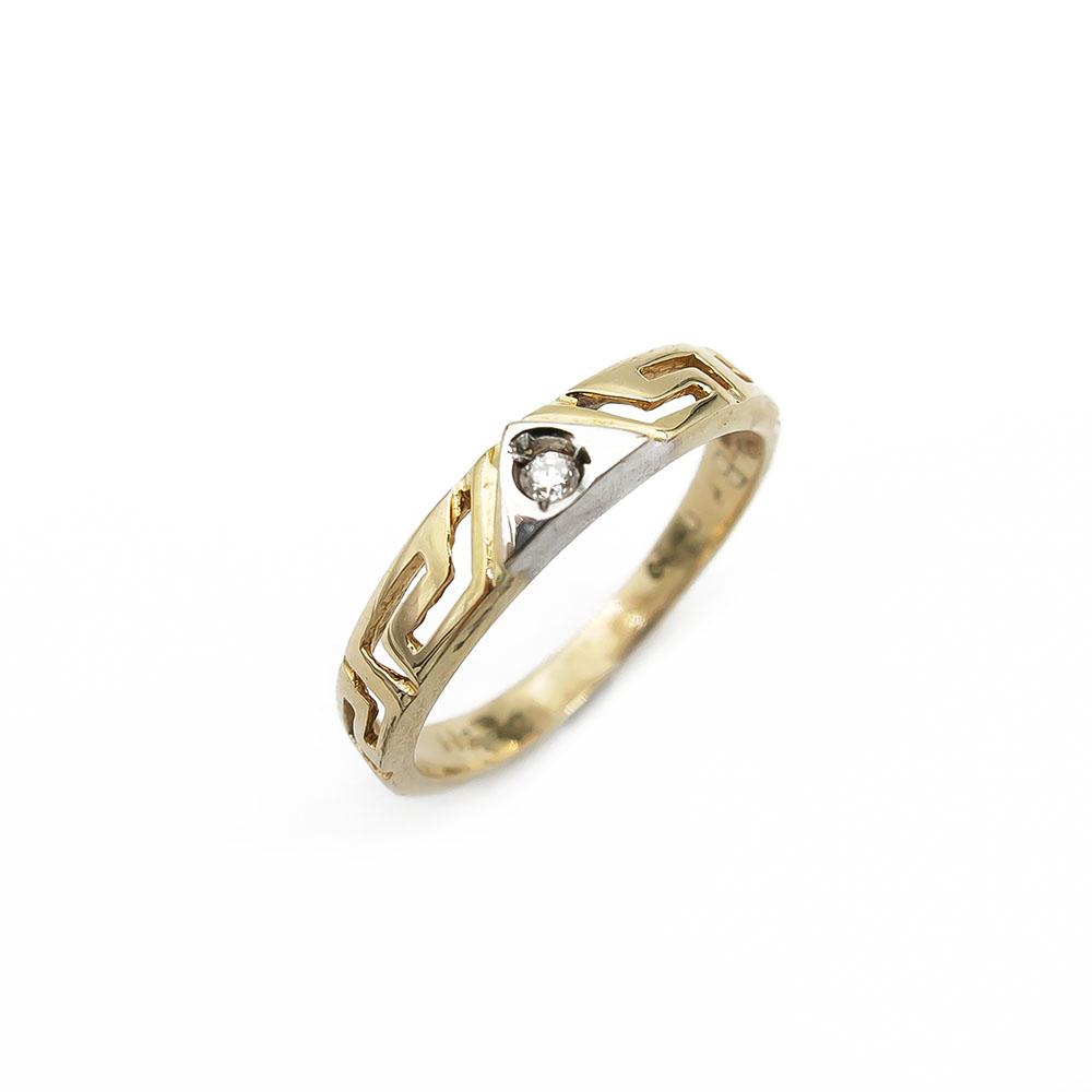 Kultainen timanttisormus 0.01ct 16,0mm #0