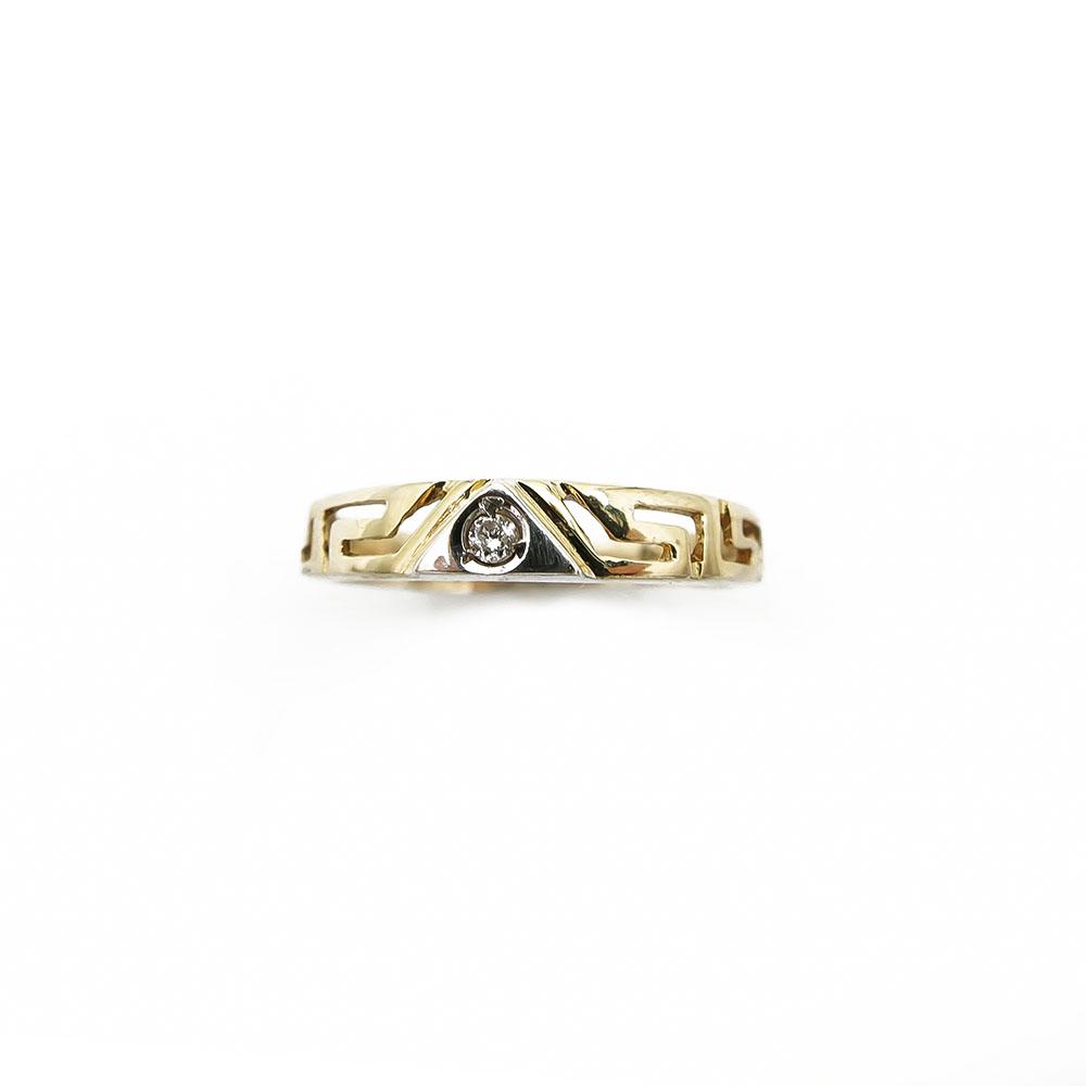 Kultainen timanttisormus 0.01ct 16,0mm #1
