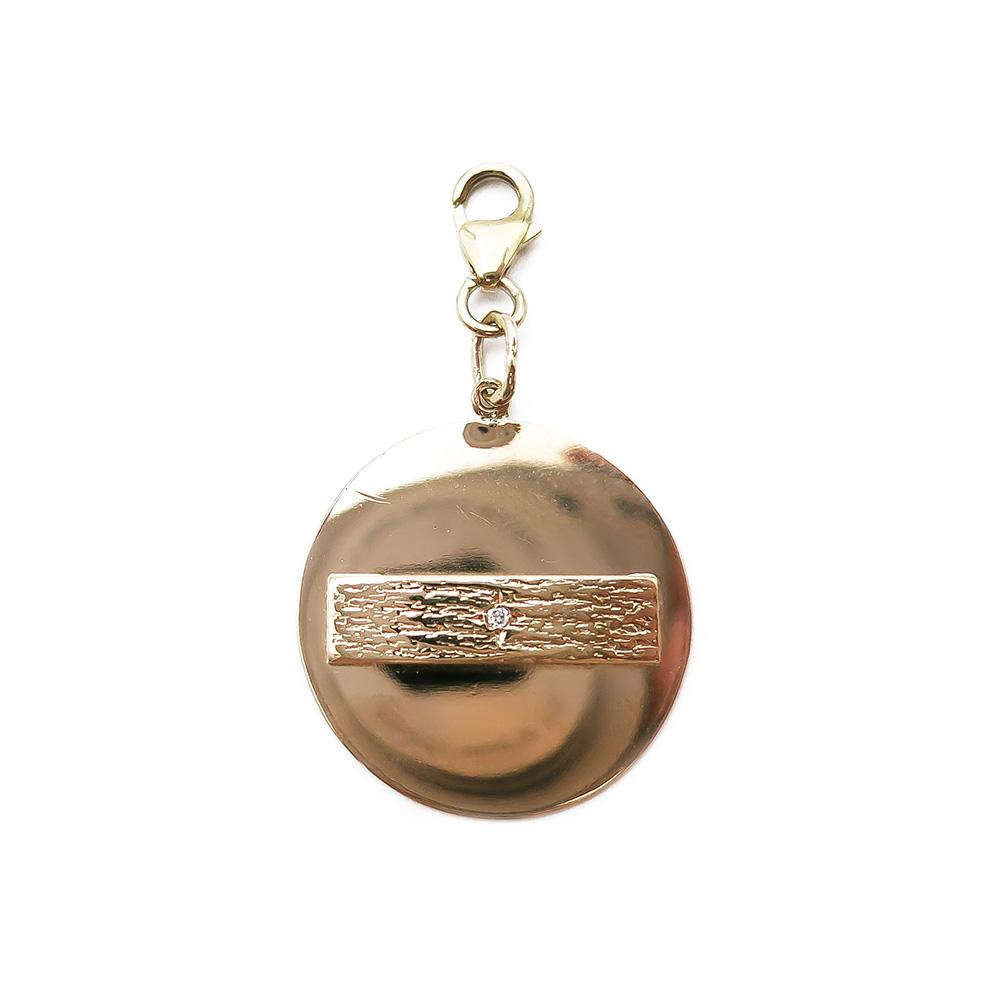 Pyöreä timantti maskottiriipus 0,005ct #0