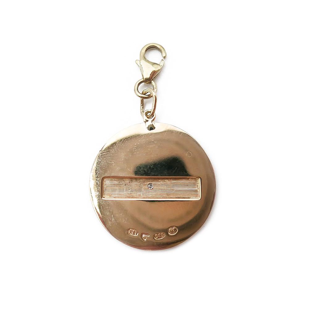 Pyöreä timantti maskottiriipus 0,005ct #1