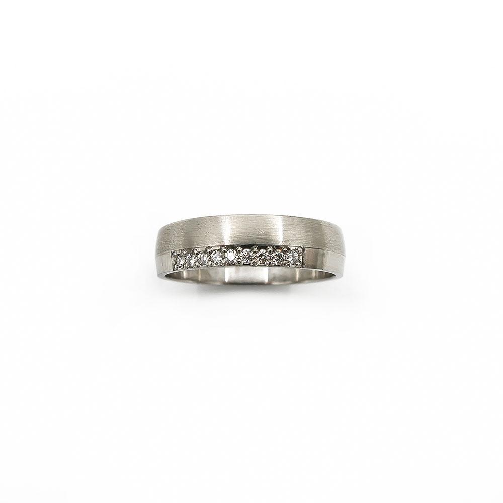 Palladium timanttisormus 0.09ct 18,5mm #1