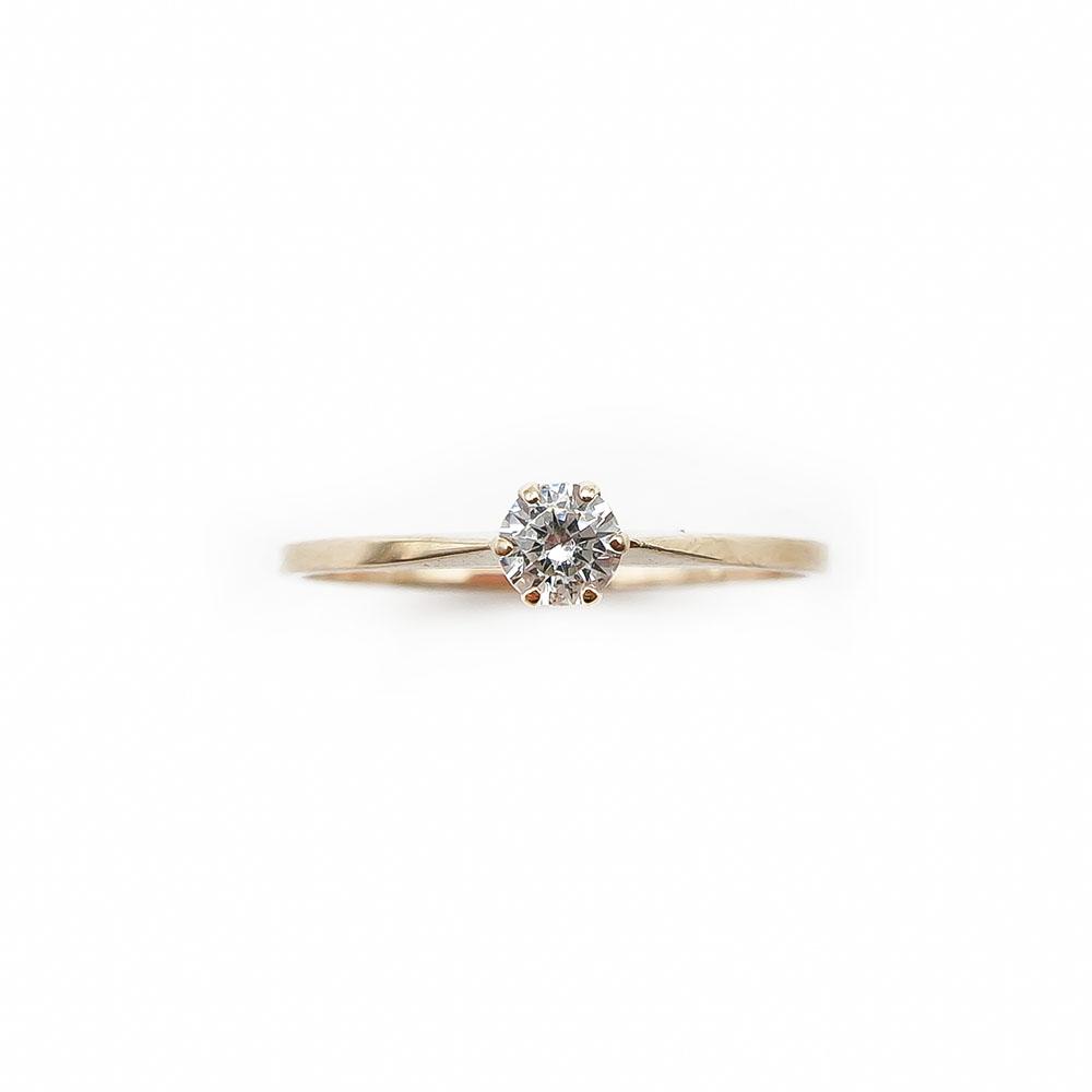 Timantti solitaire sormus 0,10vt 18mm #1
