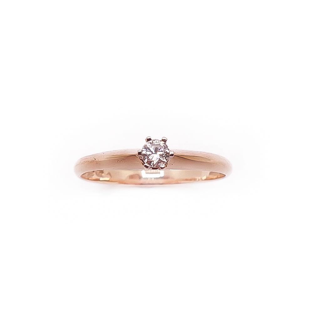 Timantti solitaire sormus 0,10vt 18mm #1