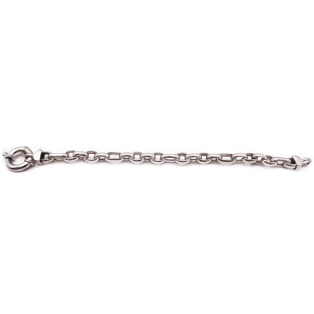 Hopeinen papuranneketju 17,5cm #1