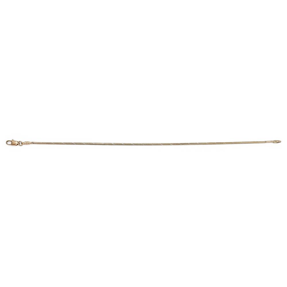 Kultainen käärme ranneketju valkokultaisin raidoin 19cm #2