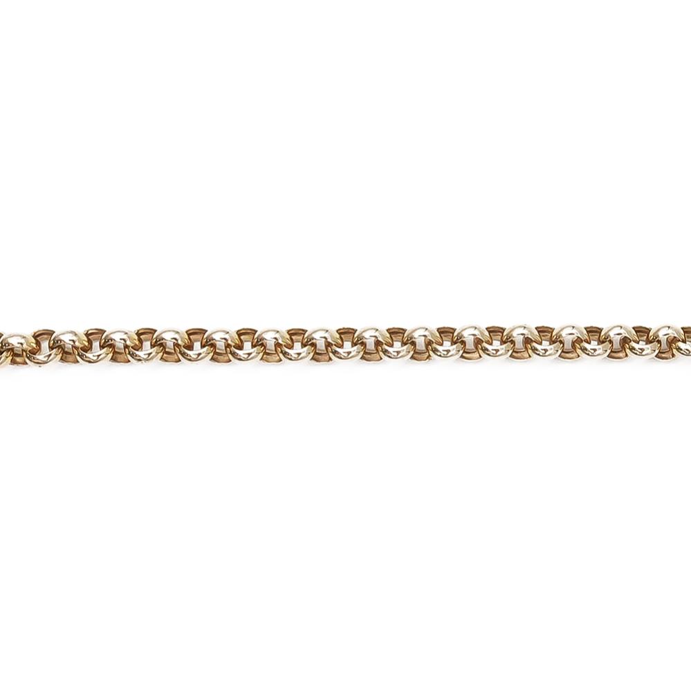 Kultainen 6,45mm papuranneketju 19cm #2
