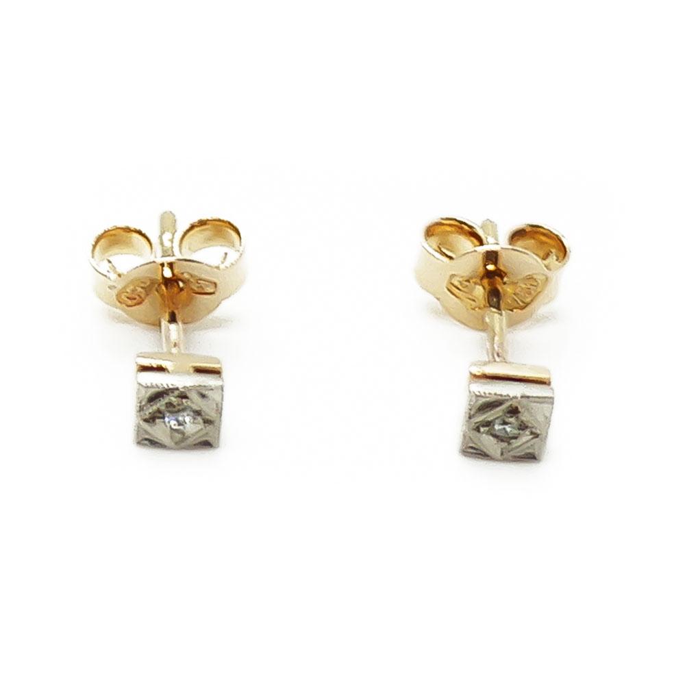 Timantti korvanapit 18k #0