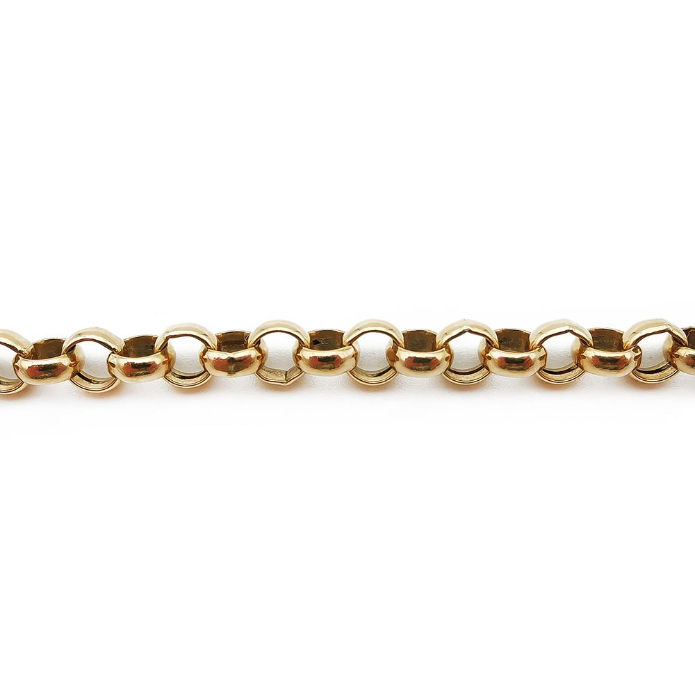 18K papuranneketju 18,5cm lev.4mm #2