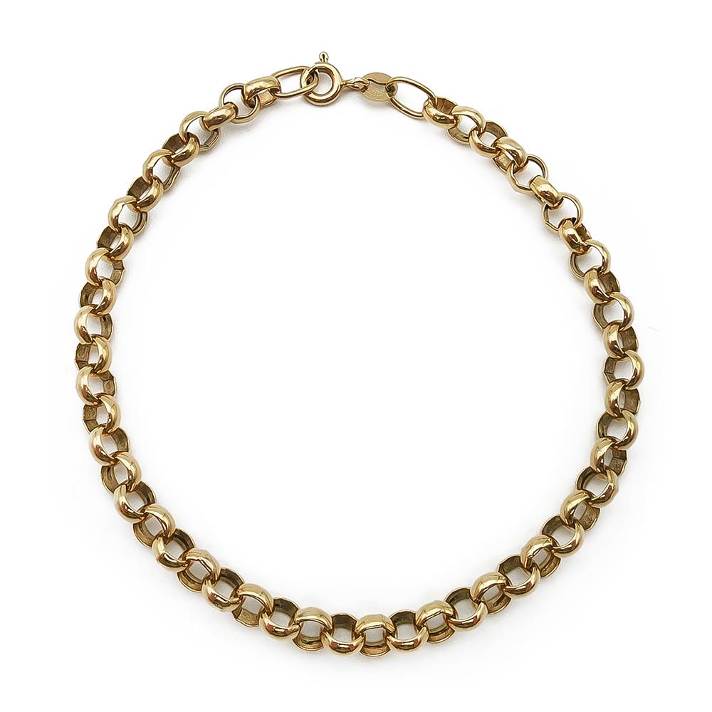 18K papuranneketju 18,5cm lev.4mm #0