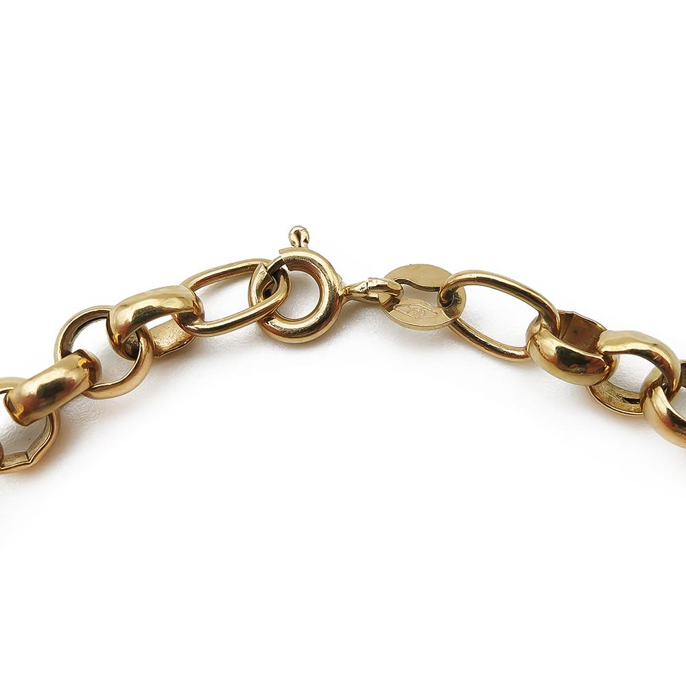 18K papuranneketju 18,5cm lev.4mm #1