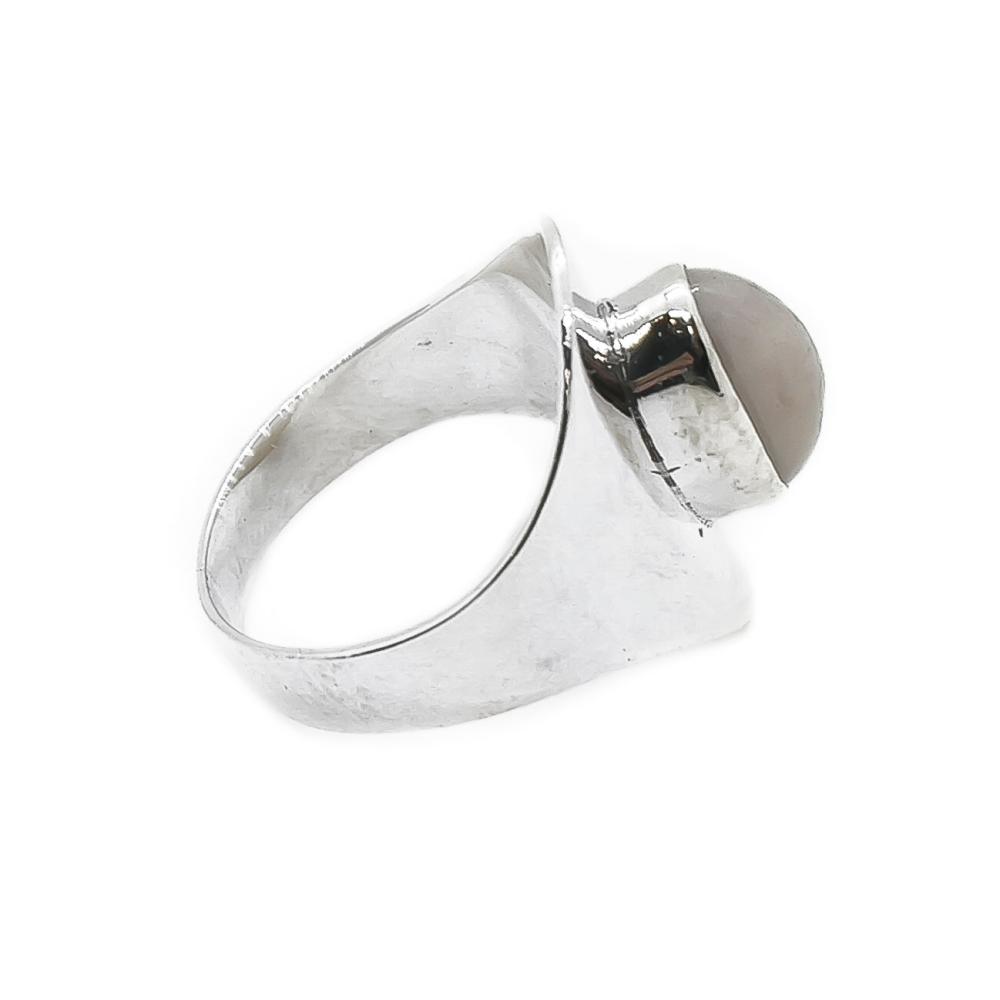 Hopea sormus ruusukvartsilla 16,5 #3