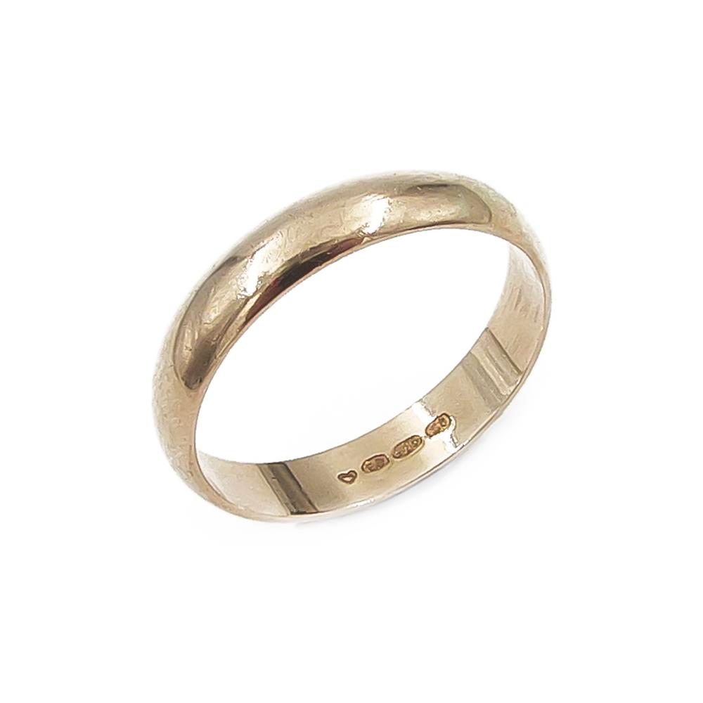 Sileä kultasormus halk.18.5mm lev.3mm v.1995 #0