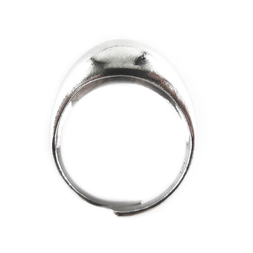 Hopeinen sormus,säädettävä koko, 19 mm #1