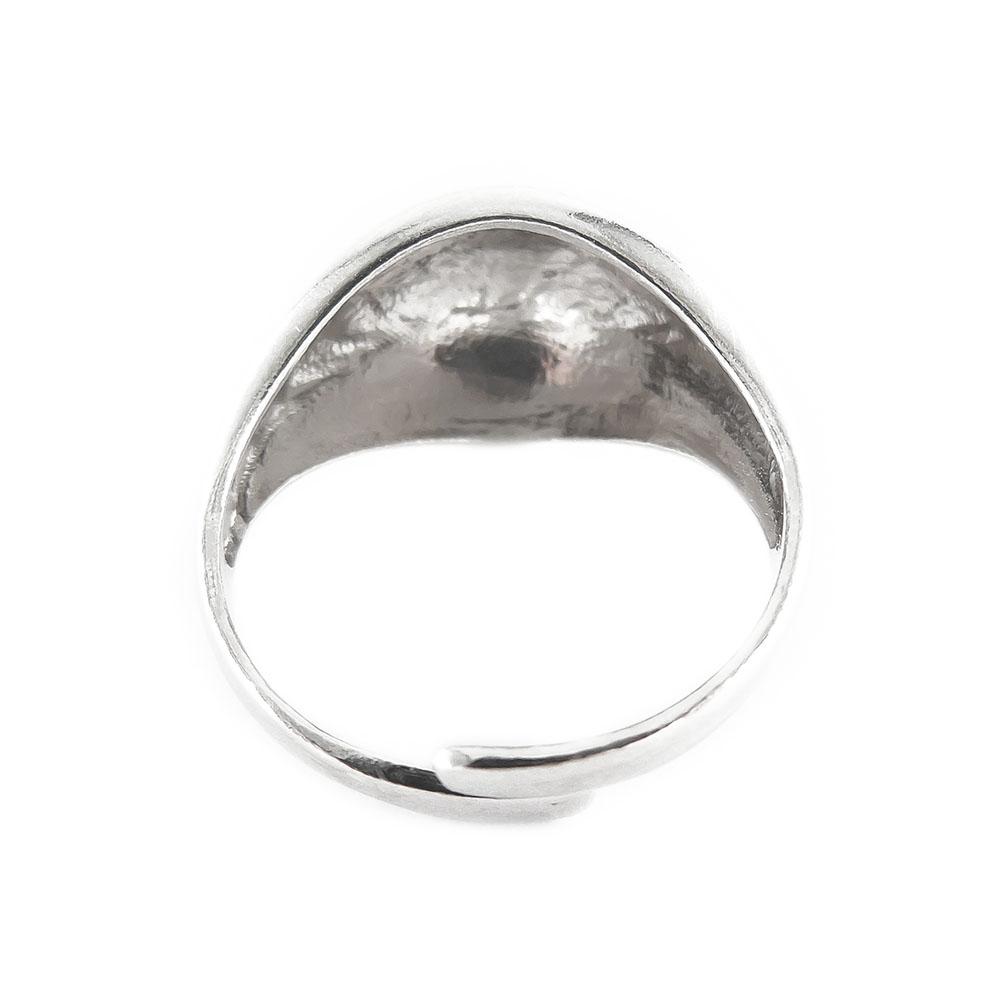 Hopeinen sormus,säädettävä koko, 19 mm #2