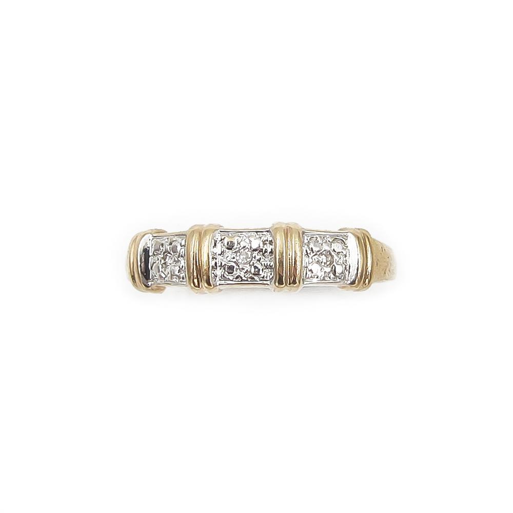 Kultasormus timantit yht. 0,009ct halk.17mm #5