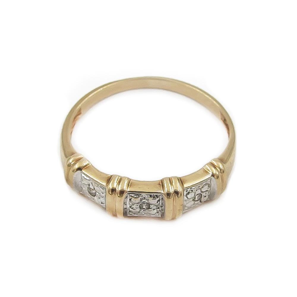 Kultasormus timantit yht. 0,009ct halk.17mm #1