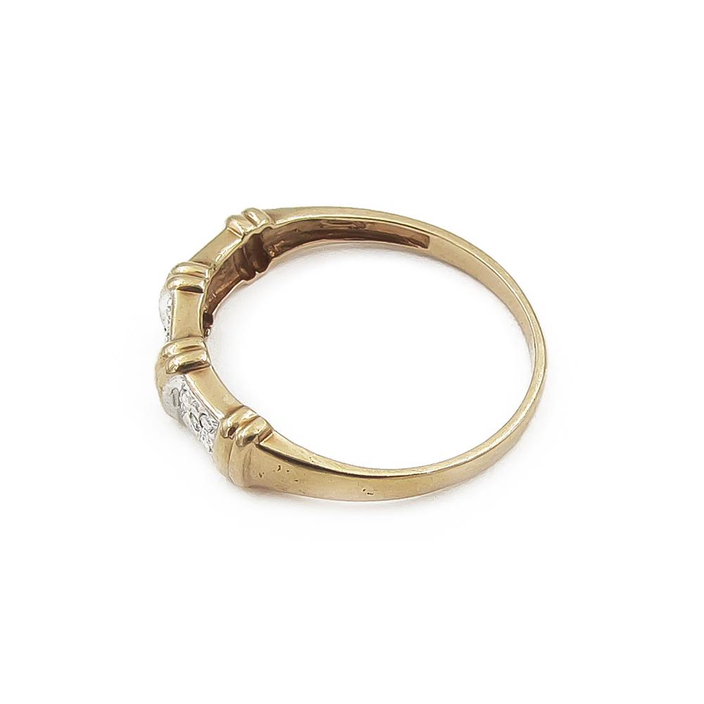 Kultasormus timantit yht. 0,009ct halk.17mm #2