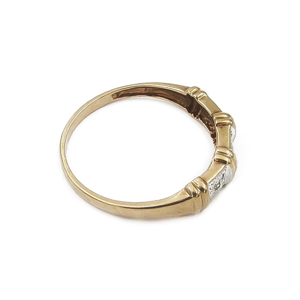 Kultasormus timantit yht. 0,009ct halk.17mm #4