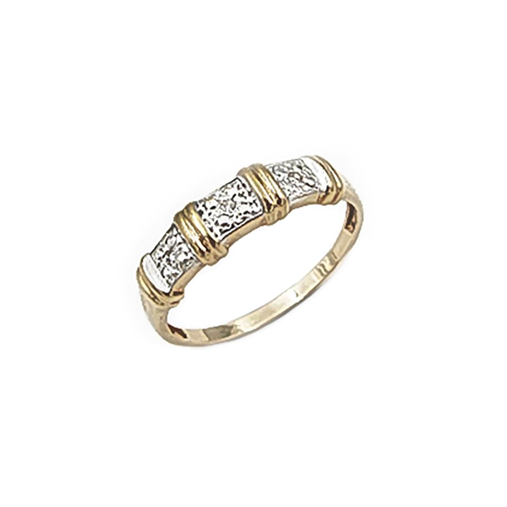 Kultasormus timantit yht. 0,009ct halk.17mm #0