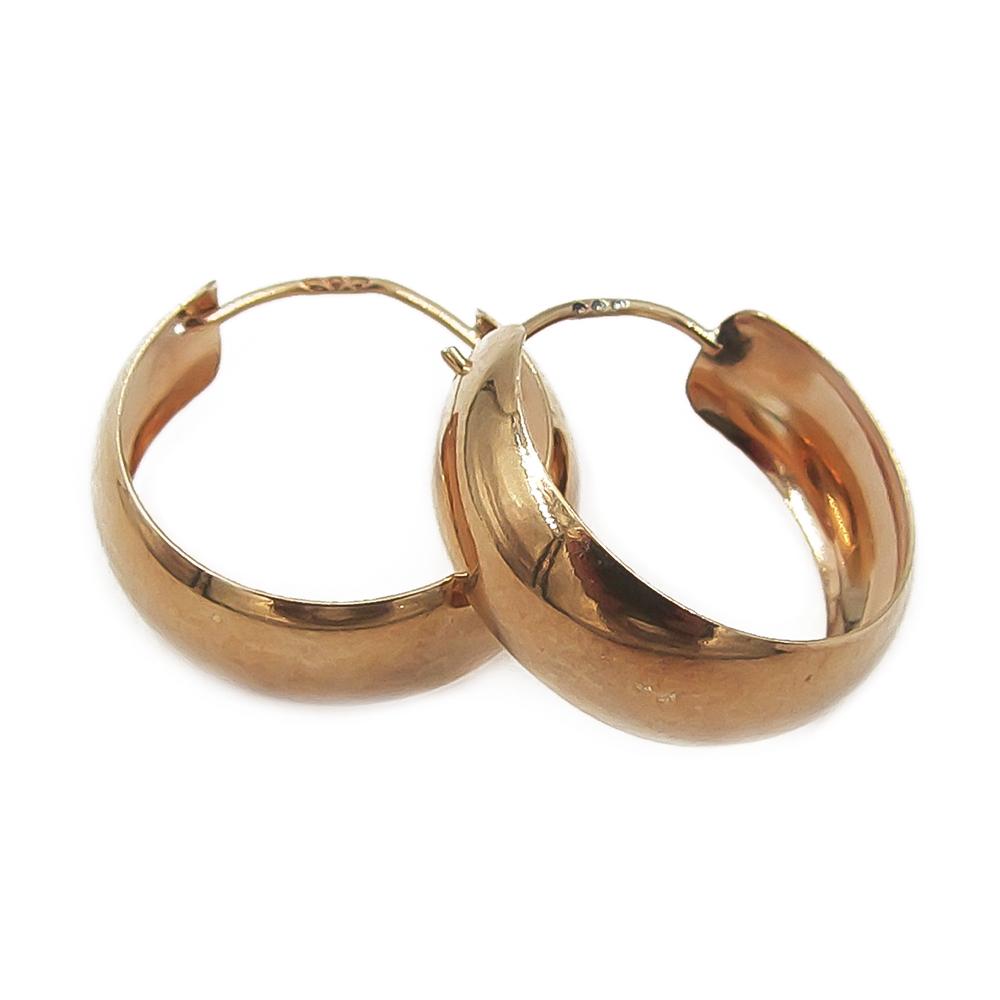 Kultaiset rengaskorvakorut halk.12mm lev.4mm #0
