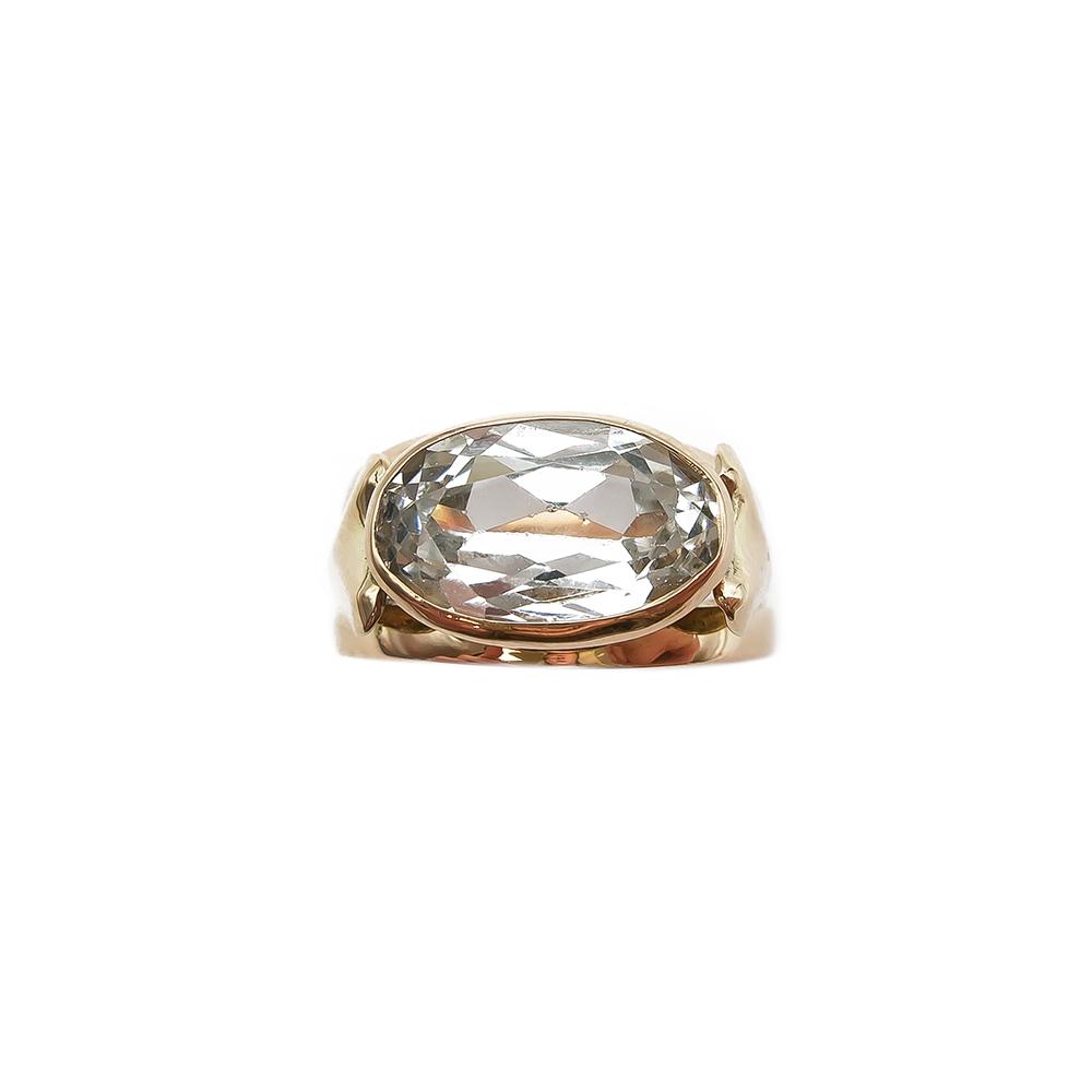 18k Kirkaskivellinen sormus 18,75mm v.-36 #1