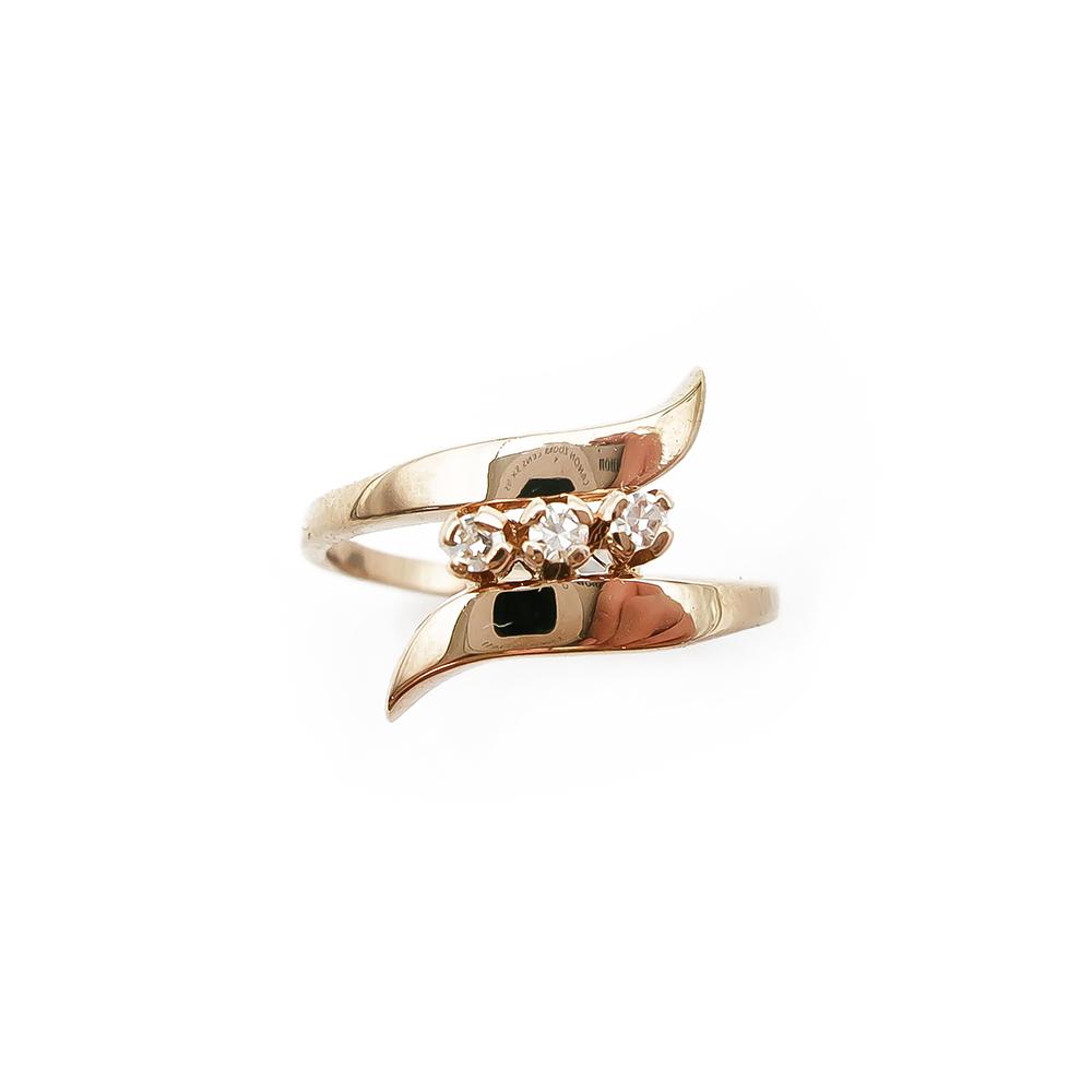 18k Timanttisormus 0,09ct 15,25mm #1
