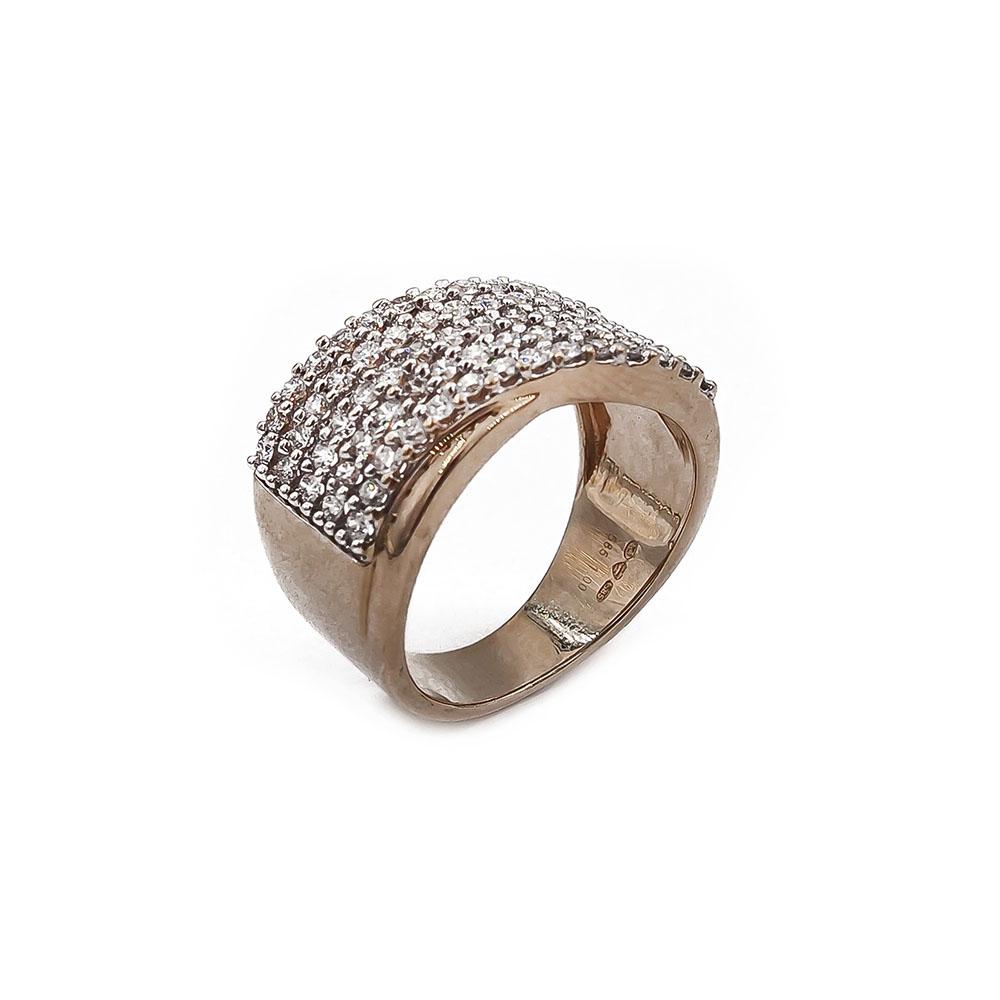 Kultainen timanttirivisormus 120kpl yht. 1.00ct 17 Kultajousi #0