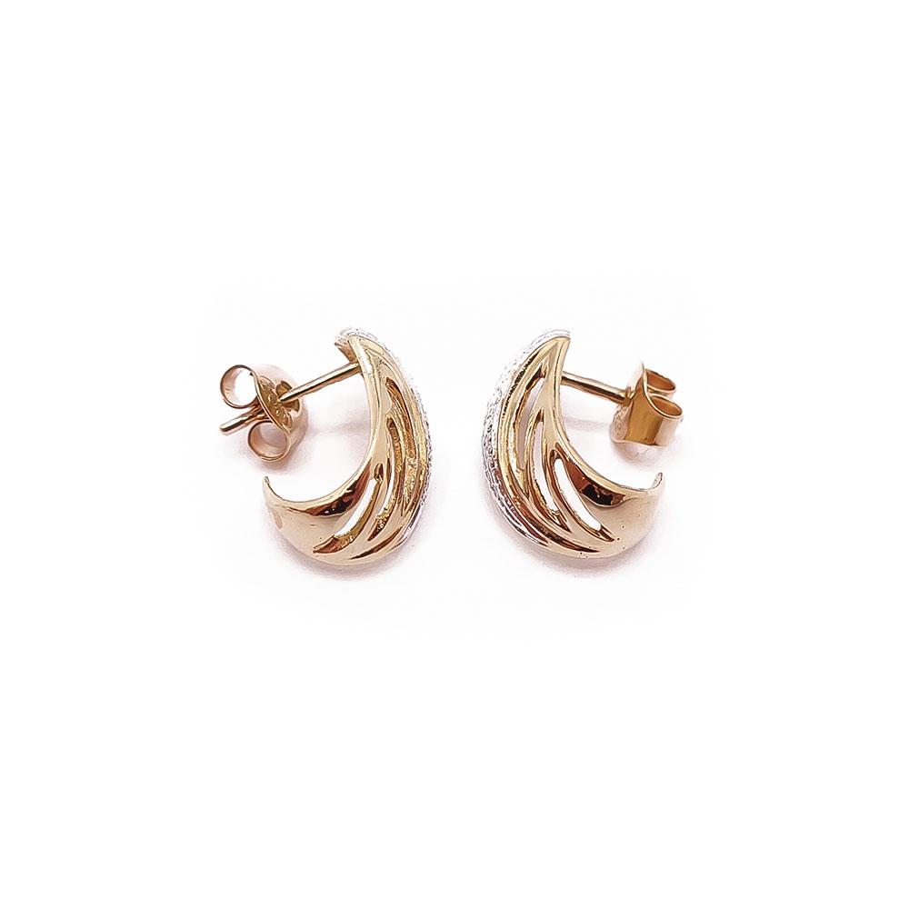 Kultaiset timanttikorvakorut 0,02ct #2