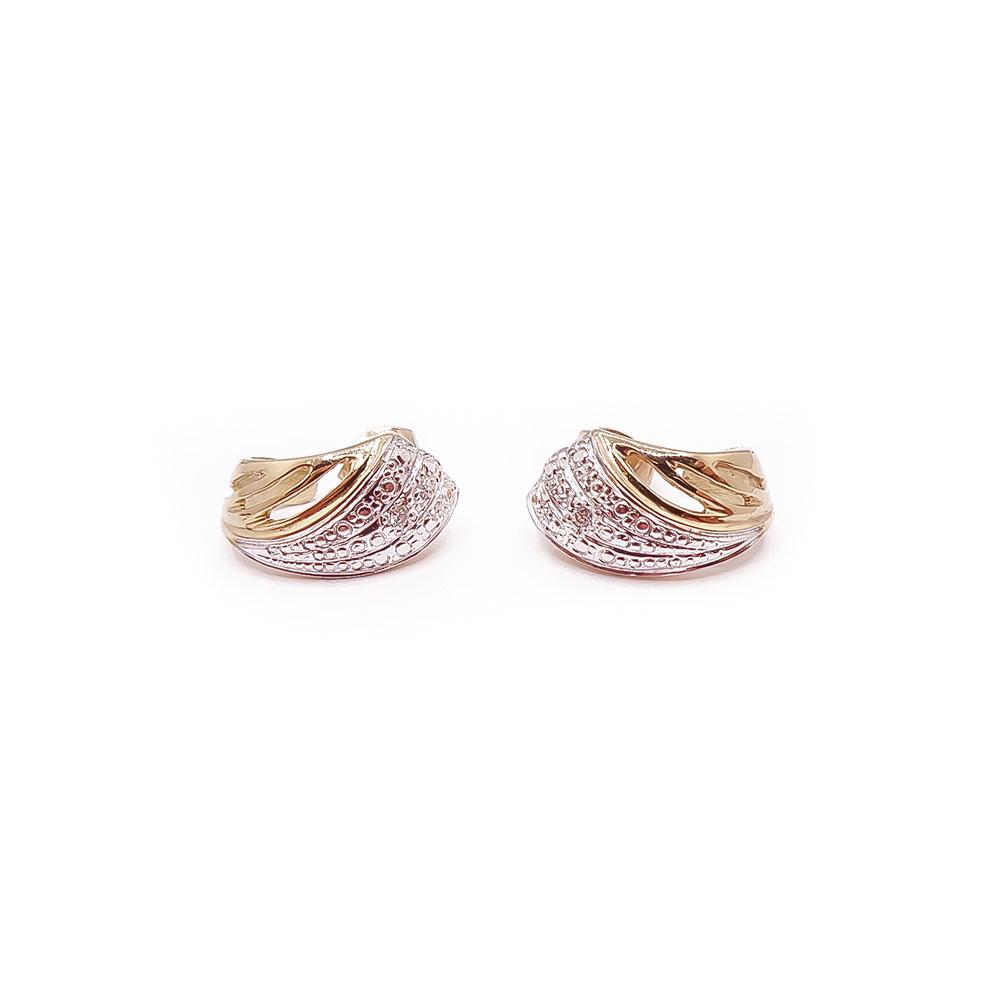 Kultaiset timanttikorvakorut 0,02ct #0