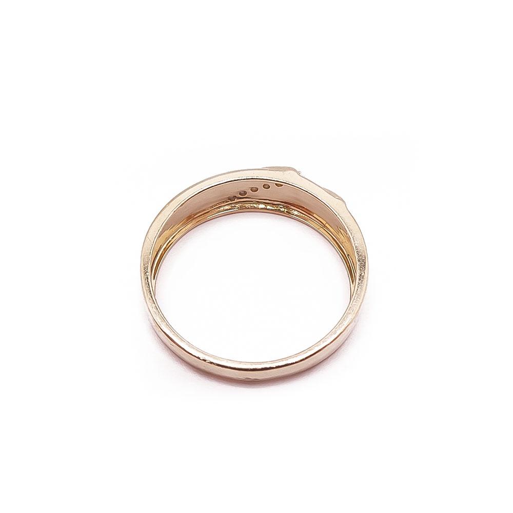 Kultainen timanttisormus 0,06ct 18mm #2