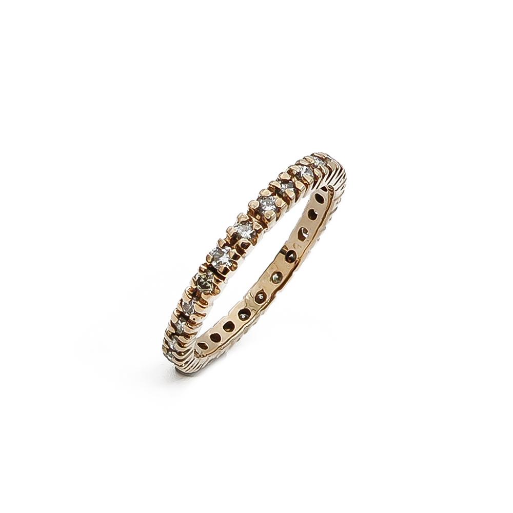 kultainen allianssi sormus 17,15mm 0,26ct #0